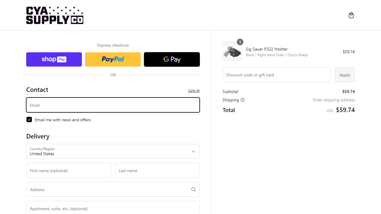 How to apply CYA Supply coupon code